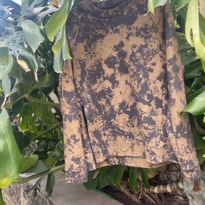 Lululemon Tan and Black Splatter Sweatshirt